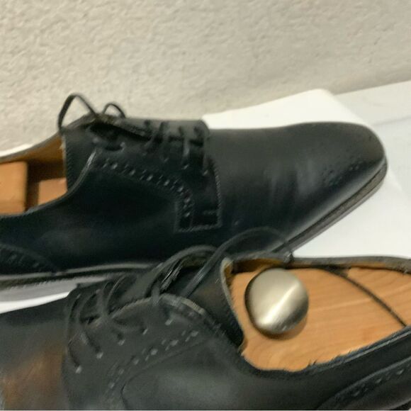 Jose Real BLACK - VERO CUOIO Italian Leather Mens Shoes size 46 lace up - Picture 11 of 16